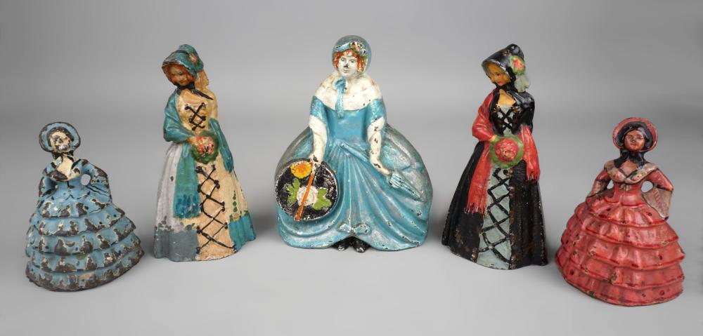 GROUP OF COLONIAL WOMEN CAST IRON