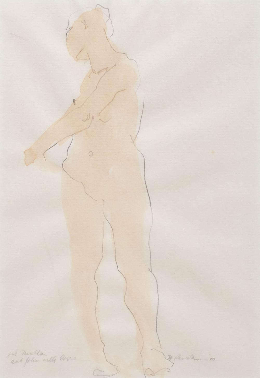 20TH CENTURY , A PAIR OF NUDE DRAWINGS
