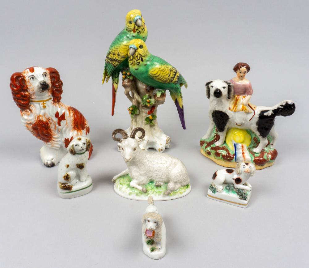 GROUP OF GERMAN PORCELAIN AND ENGLISH