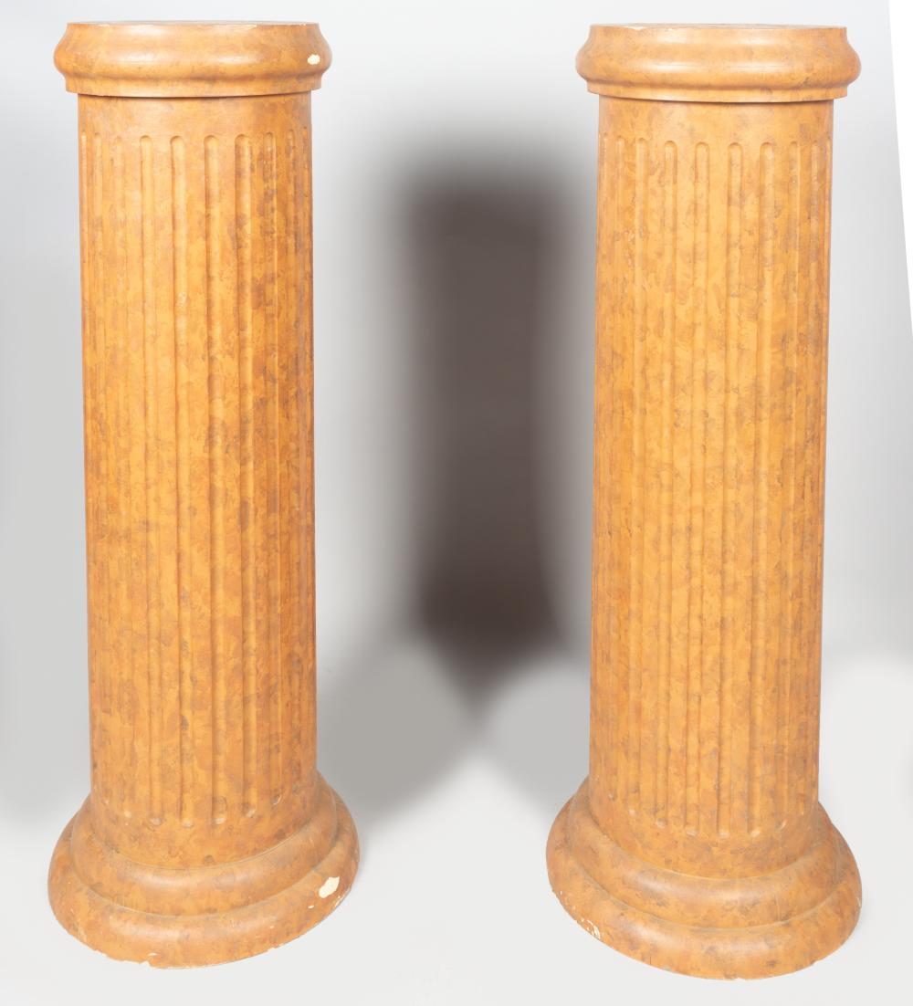 PAIR OF CLASSICAL STYLE FAUX PAINTED 2ebf36