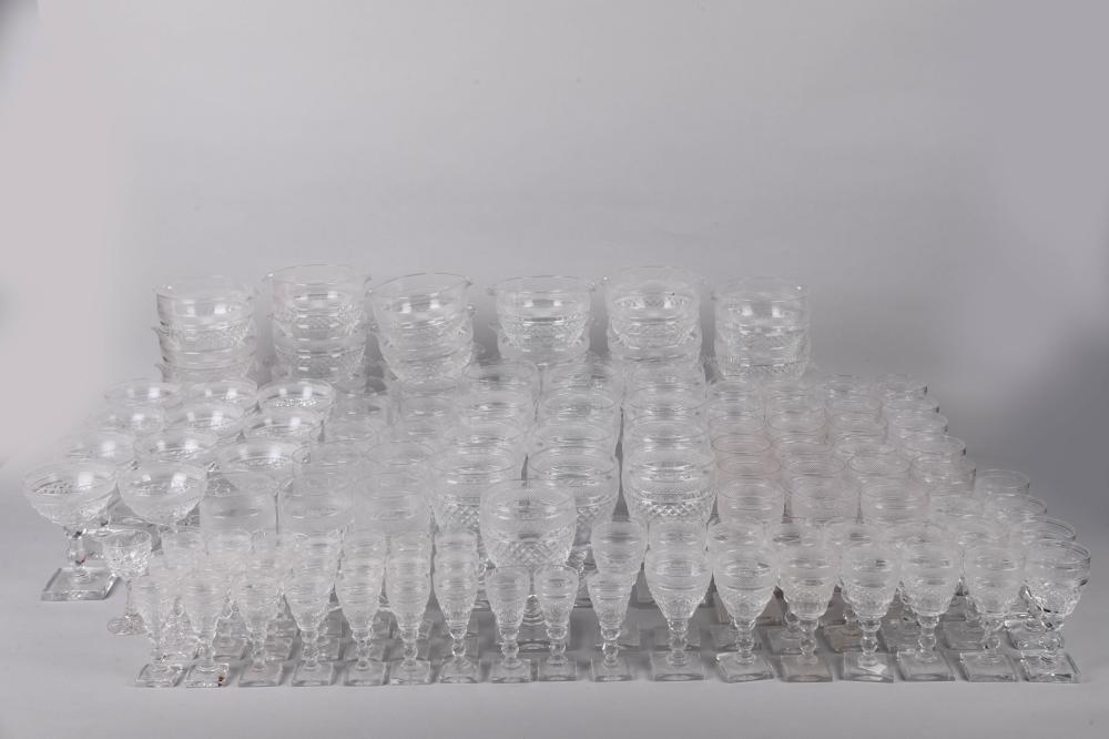 LATE VICTORIAN CUT CRYSTAL PART STEMWARE