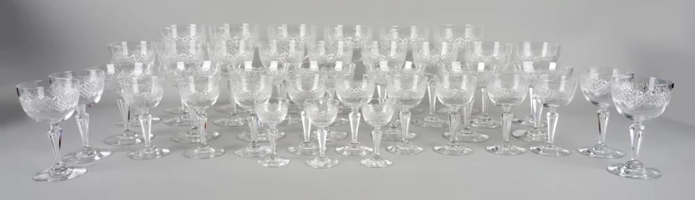 COLLECTION OF CUT CRYSTAL STEMWARECOLLECTION