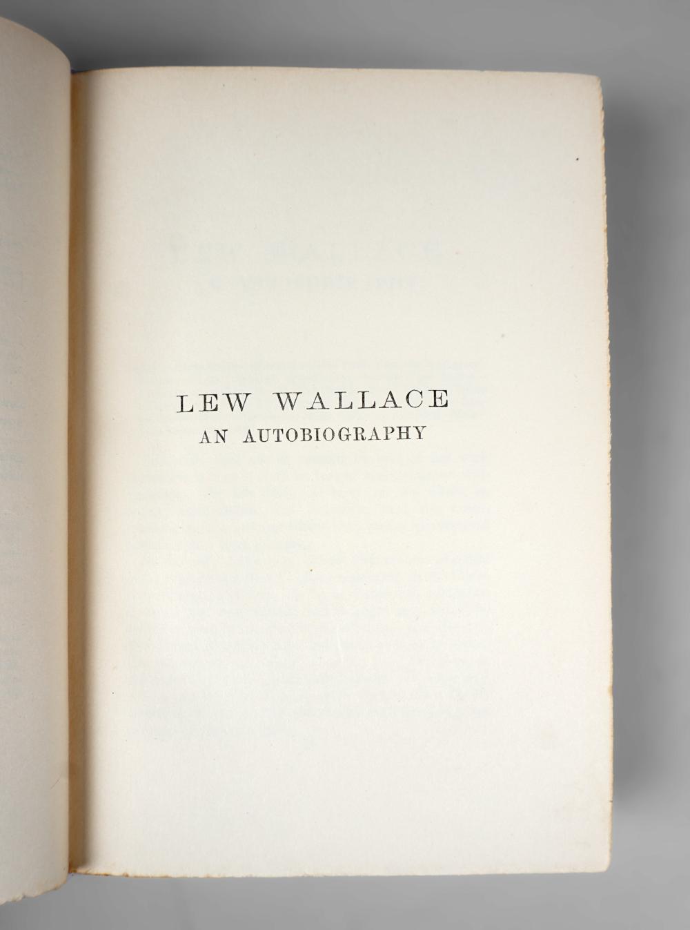 LEW WALLACE. AN AUTOBIOGRAPHY.