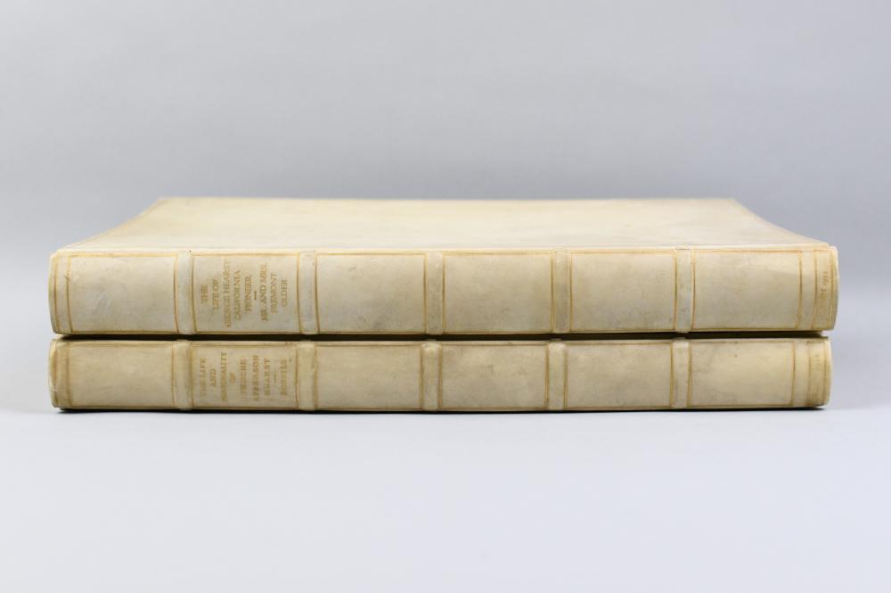 TWO VELLUM BOUND BIOGRAPHIES OF