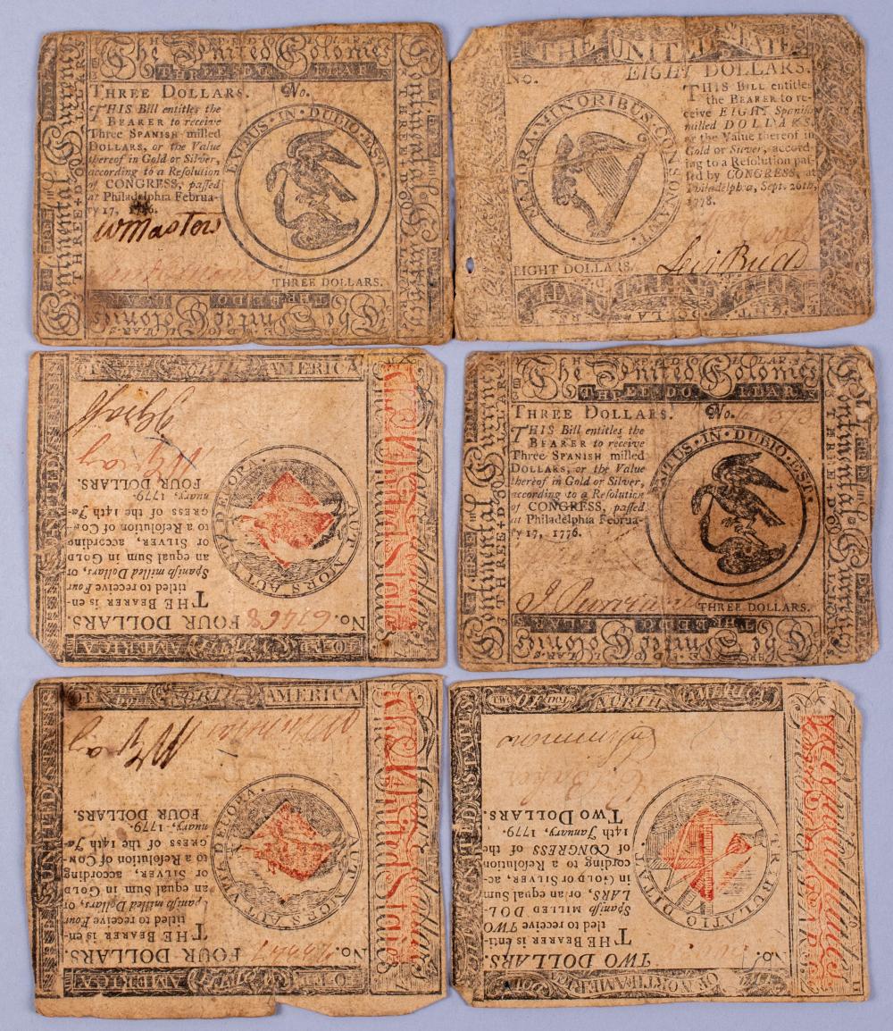 SIX PENNSYLVANIA COLONIAL CURRENCY 2ebf99