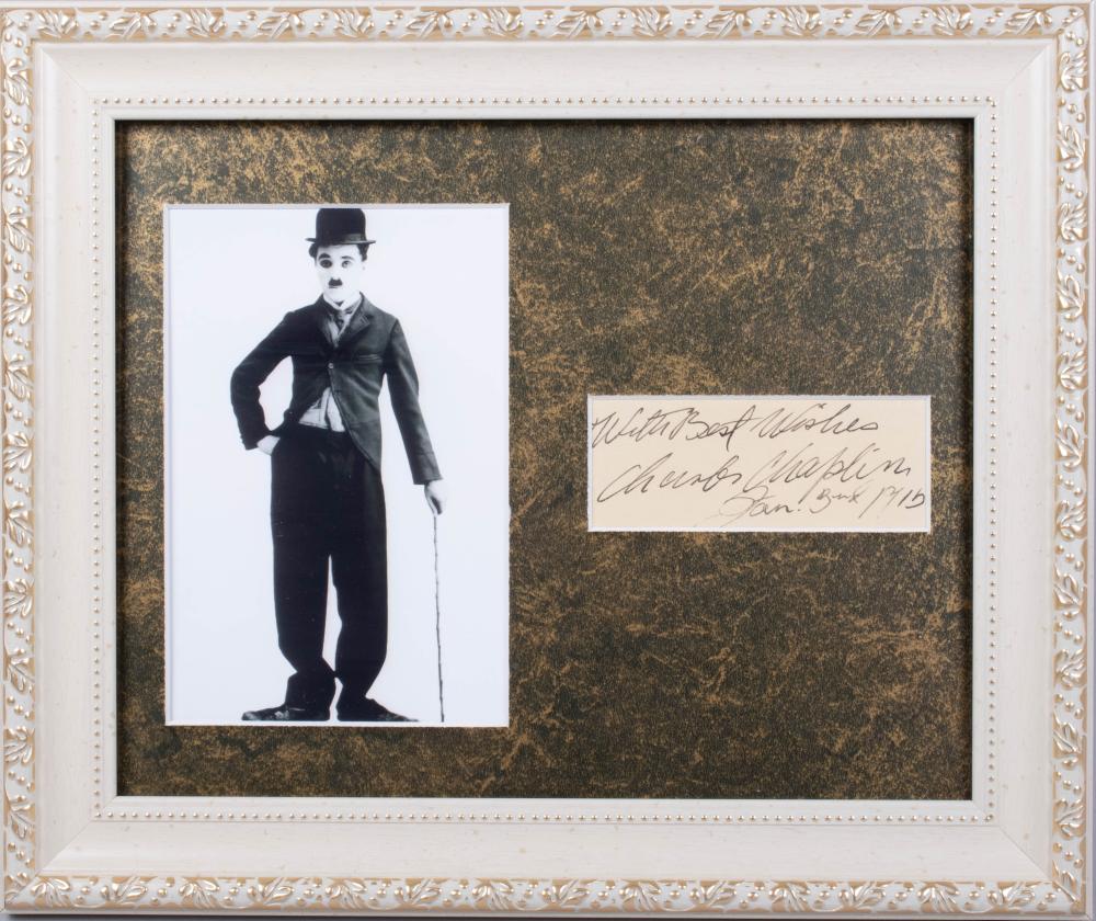 CHARLIE CHAPLIN. CLIPPED SIGNATURE,