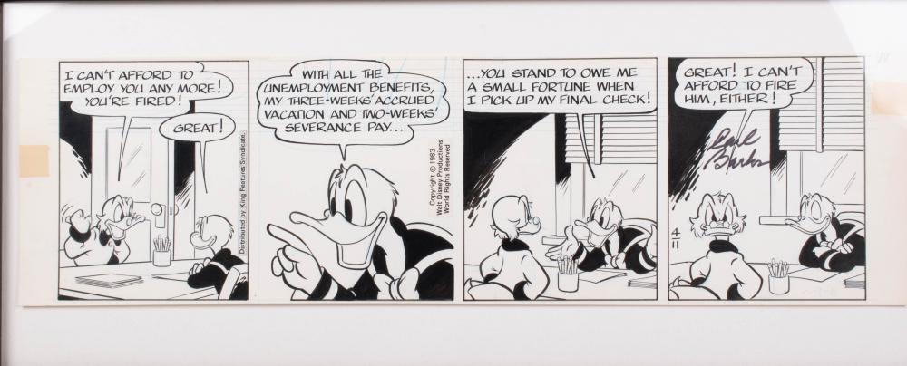 CARL BARKS SIGNED DONALD DUCK COMIC 2ebfcd