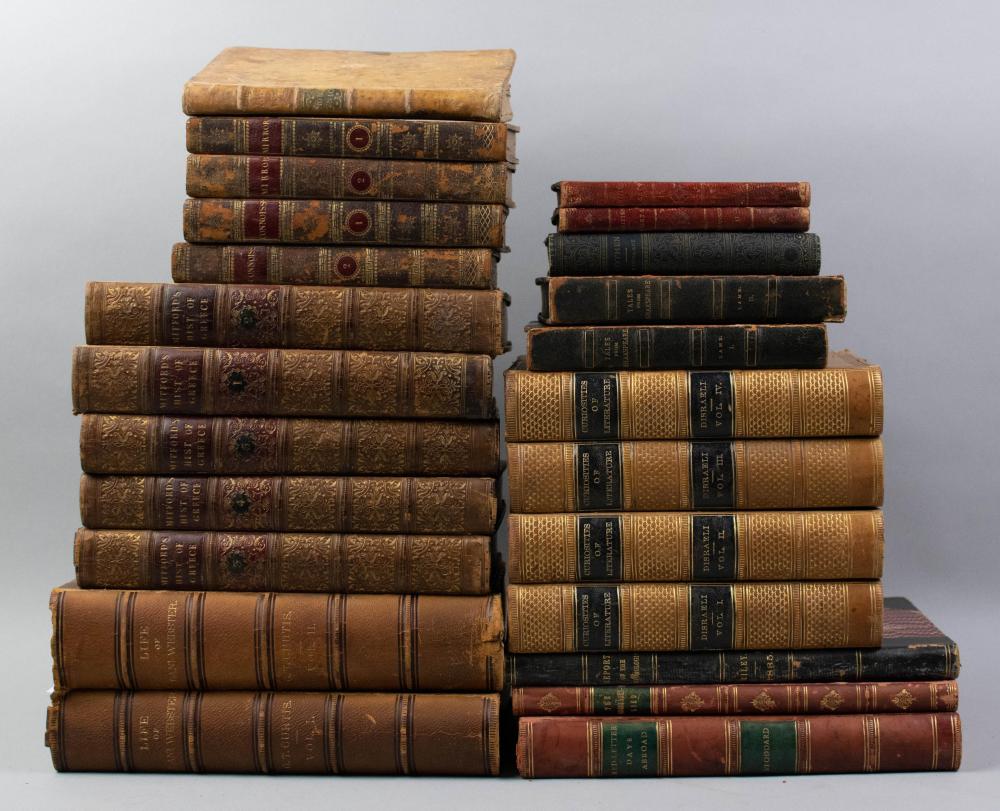 18TH AND 19TH CENTURY LEATHER BOUND