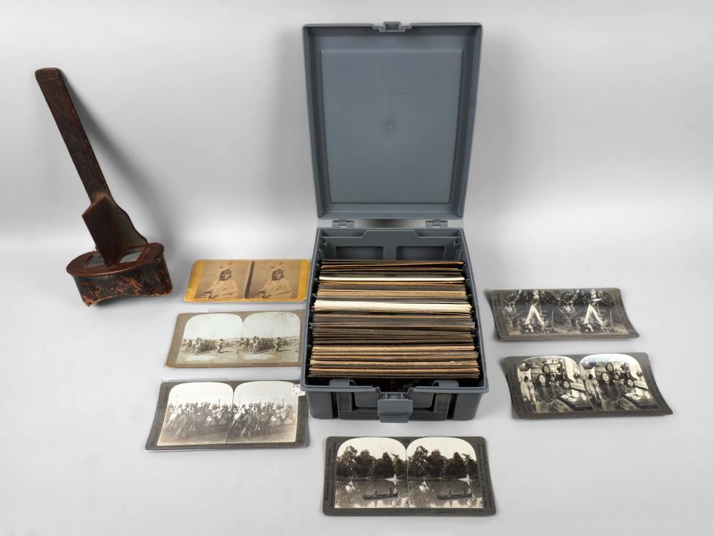 GROUP OF STEREOVIEWS: THE WEST AND NATIVE