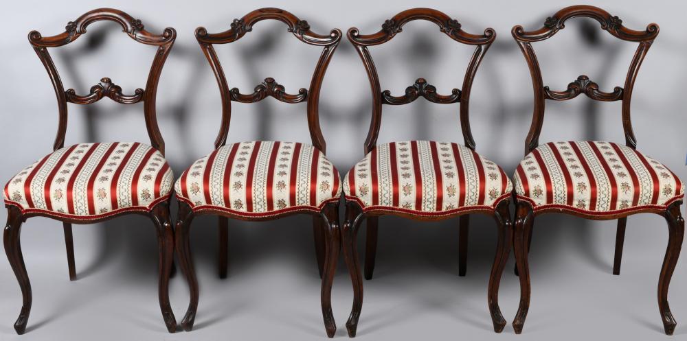 SET OF FOUR EARLY VICTORIAN ROSEWOOD 2ec0aa