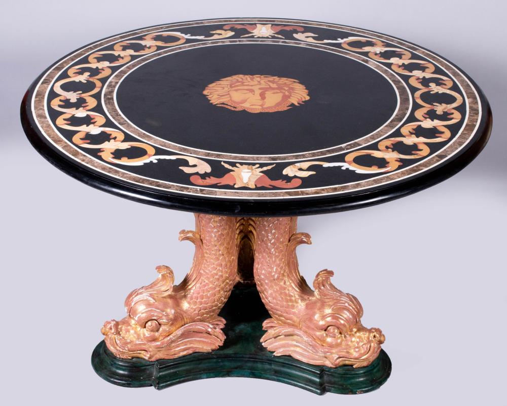 REGENCY STYLE PIETRA DURA GILTWOOD 2ec0a2