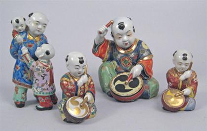 Six Japanese Kutani type figures 4b0cd