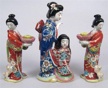 Three Japanese kutani models    19/20th