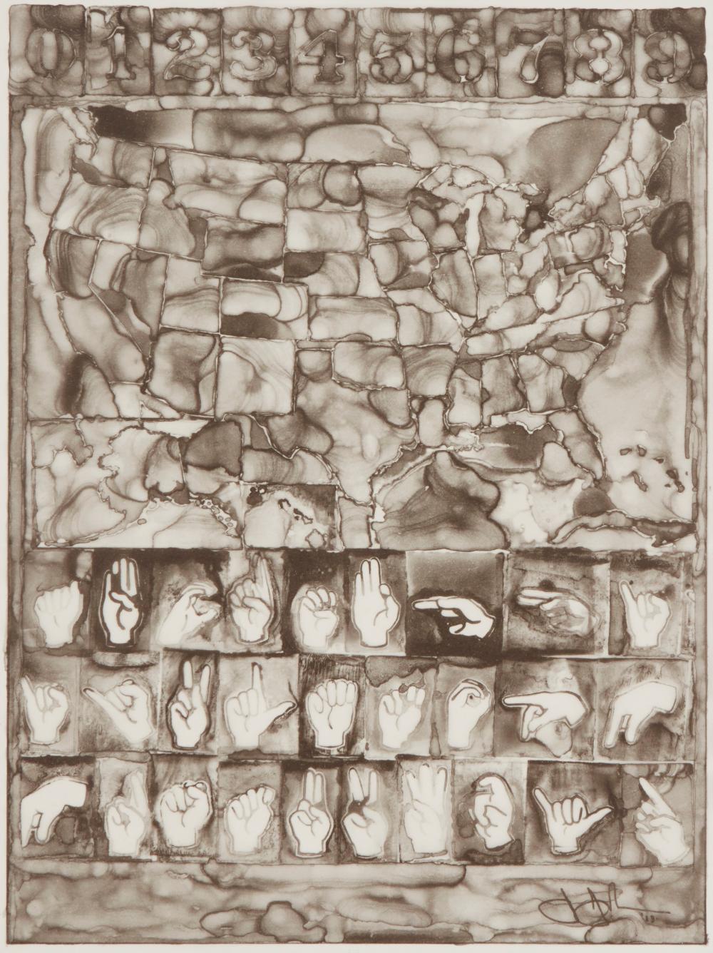 JASPER JOHNS (B. 1930), "UNTITLED,"