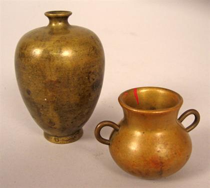 Two small bronze items    18th