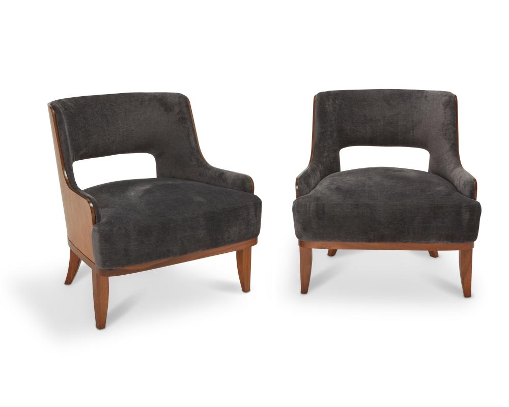 A PAIR OF BARBARA BARRY SALON CHAIRSA