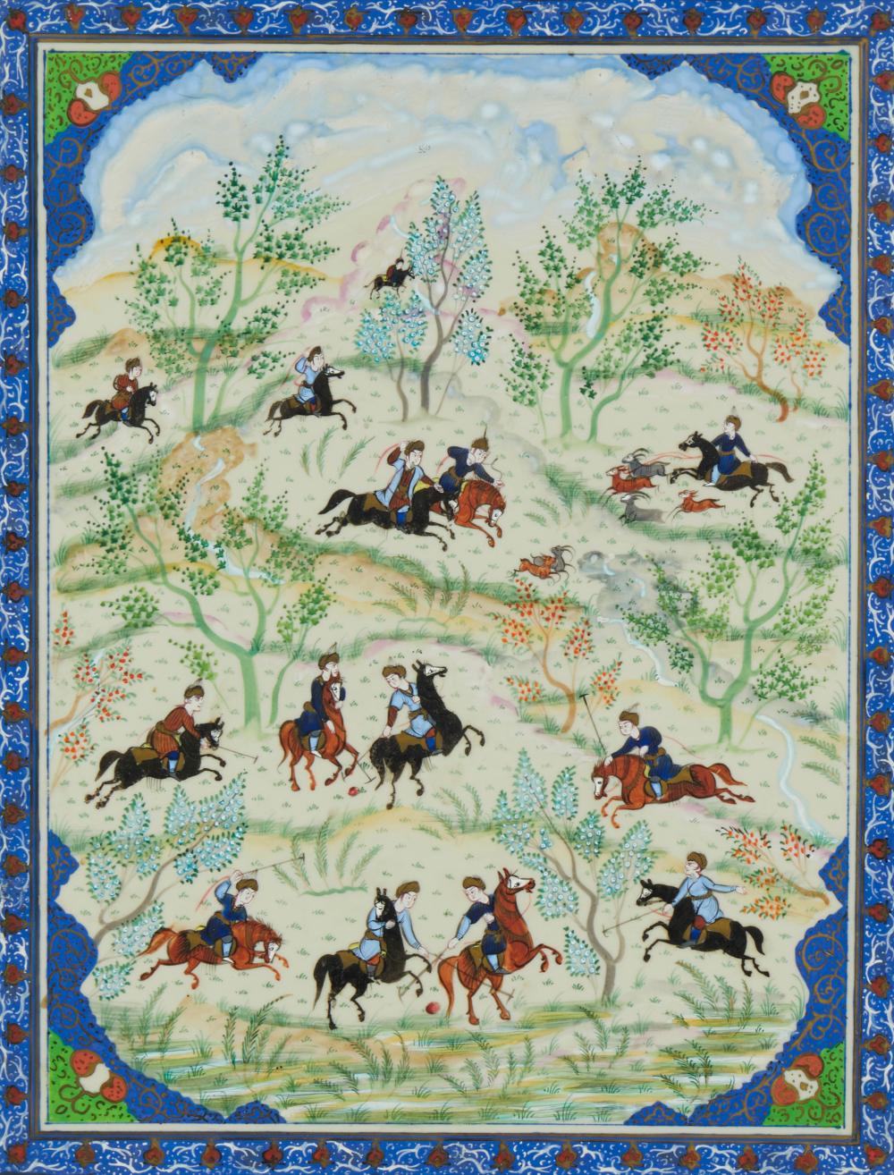 A PERSIAN PAINTING ON IVORINEA