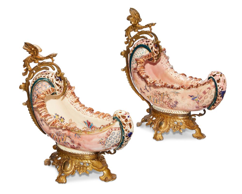 A PAIR OF IGNáC FISCHER MAJOLICA