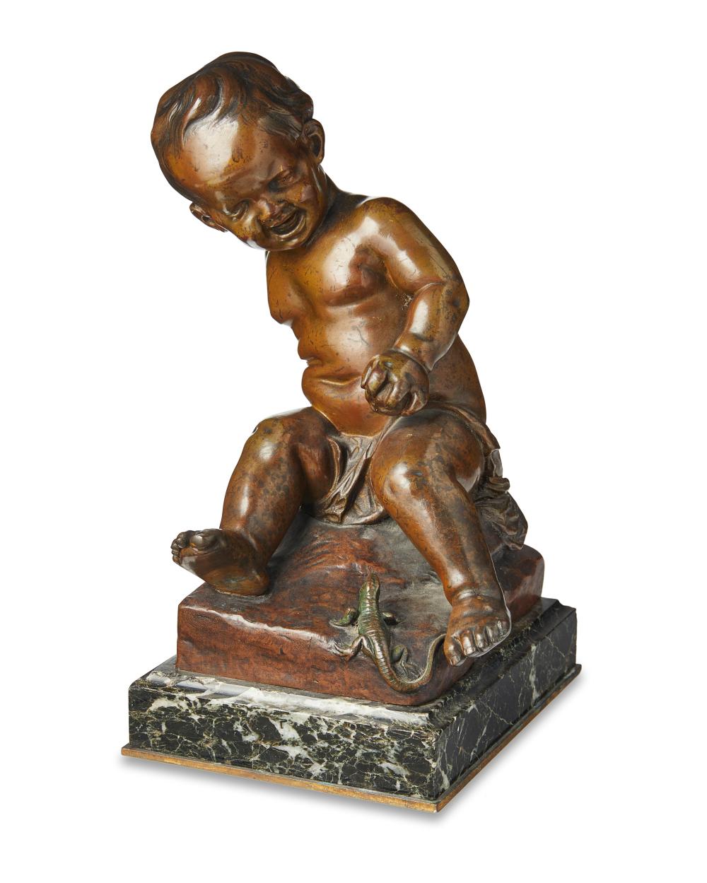 A FRENCH BRONZE SCULPTURE OF A