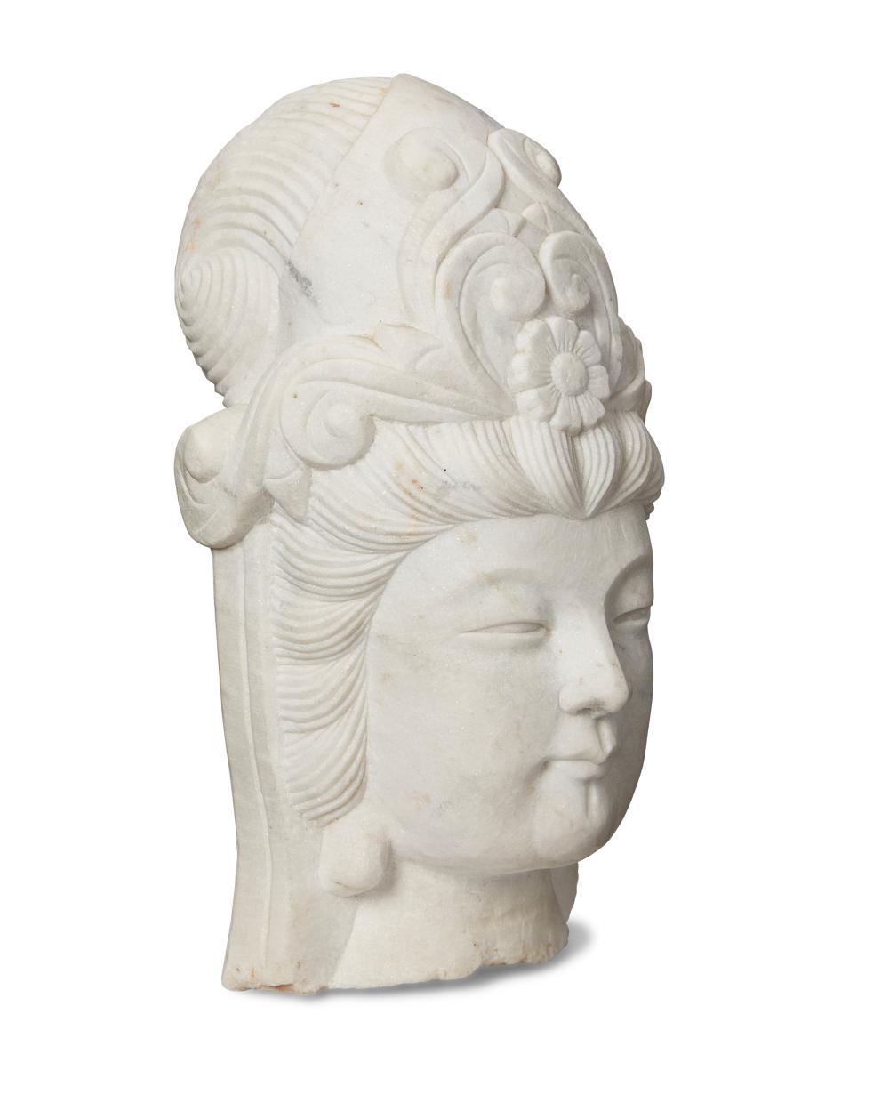 A CHINESE PARTIAL MARBLE SCULPTURE