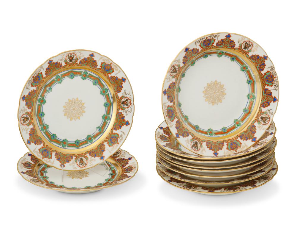 A SET OF RUSSIAN IMPERIAL PORCELAIN