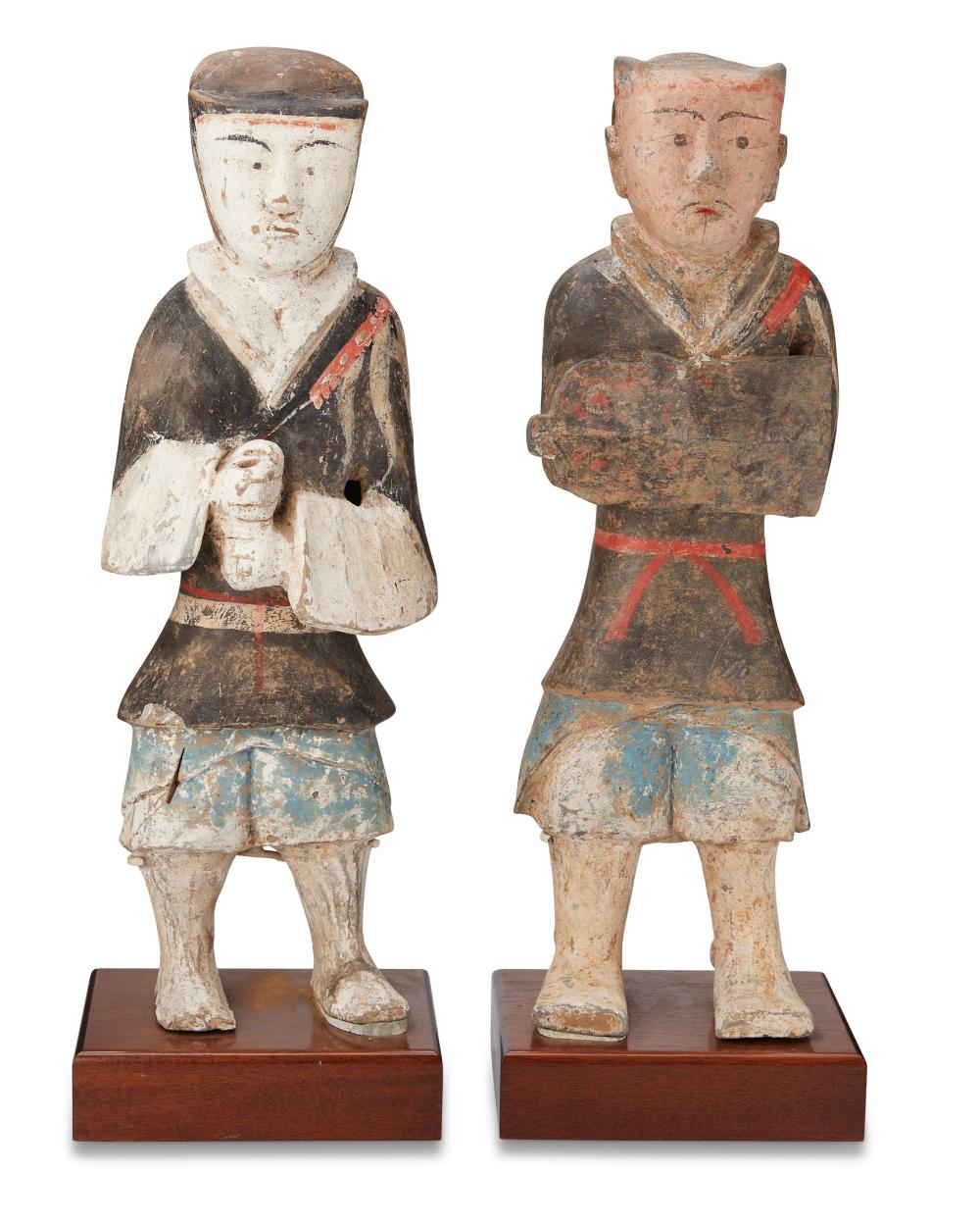 TWO CHINESE HAN DYNASTY EARTHENWARE