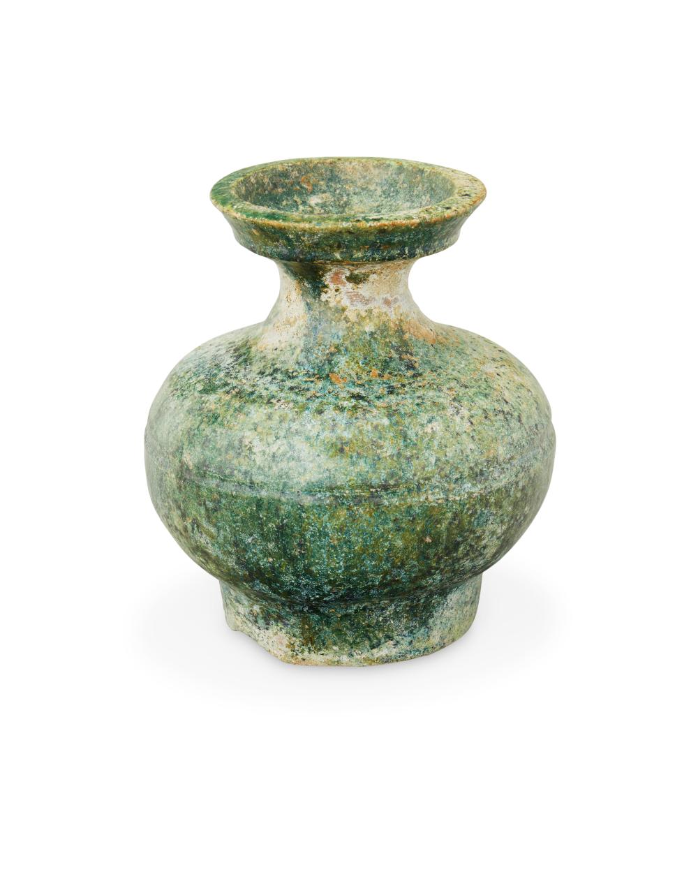 A CHINESE HAN DYNASTY GREEN GLAZED