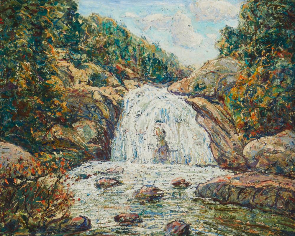 ERNEST LAWSON (1873-1939), "WATERFALL,"