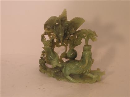 Green Jade Carving of Mythical Bird