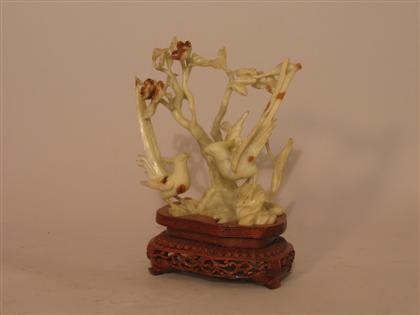 Mutton Jade Carving of Birds and Tree