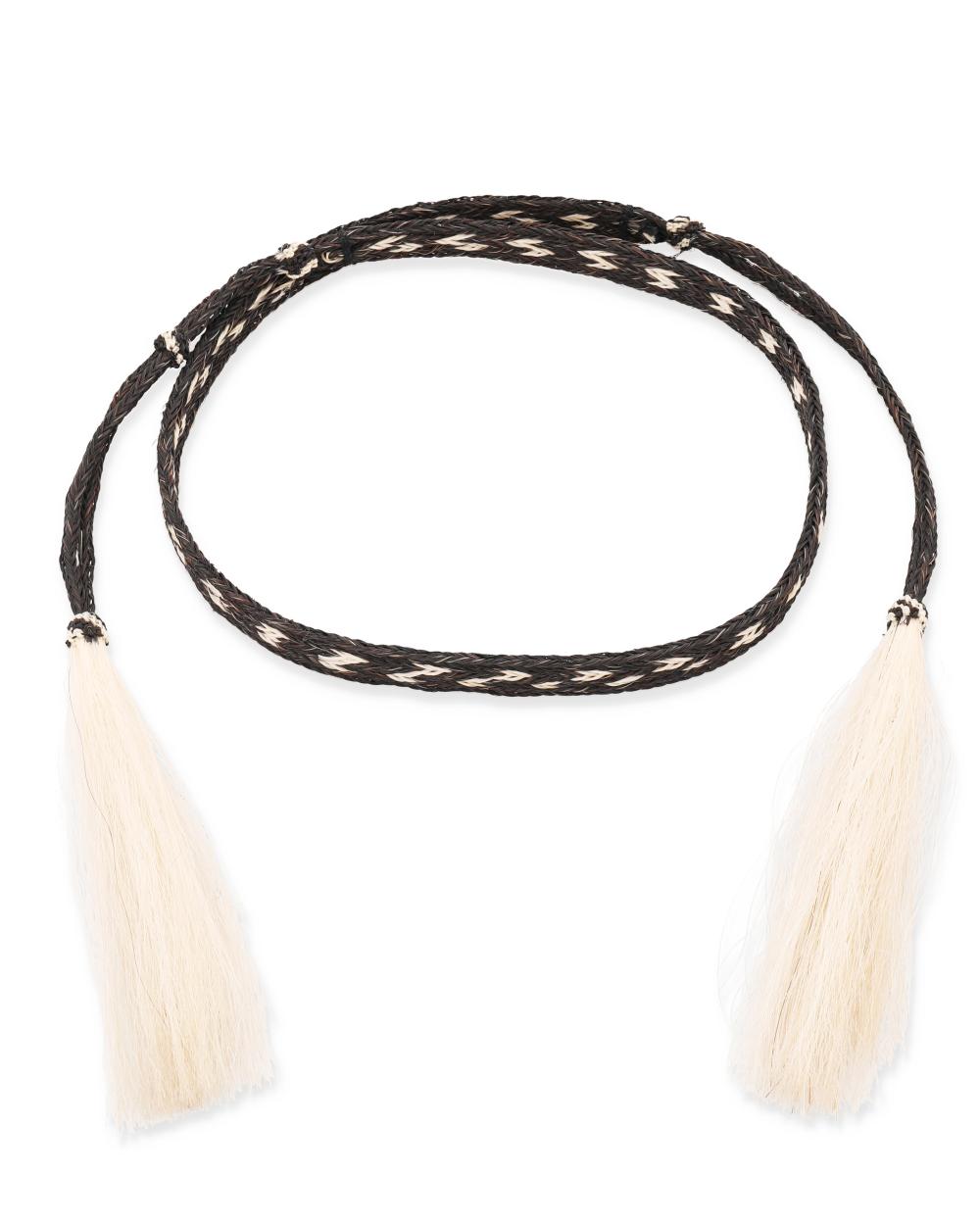 A BRAIDED HORSEHAIR BELT/HATBANDA