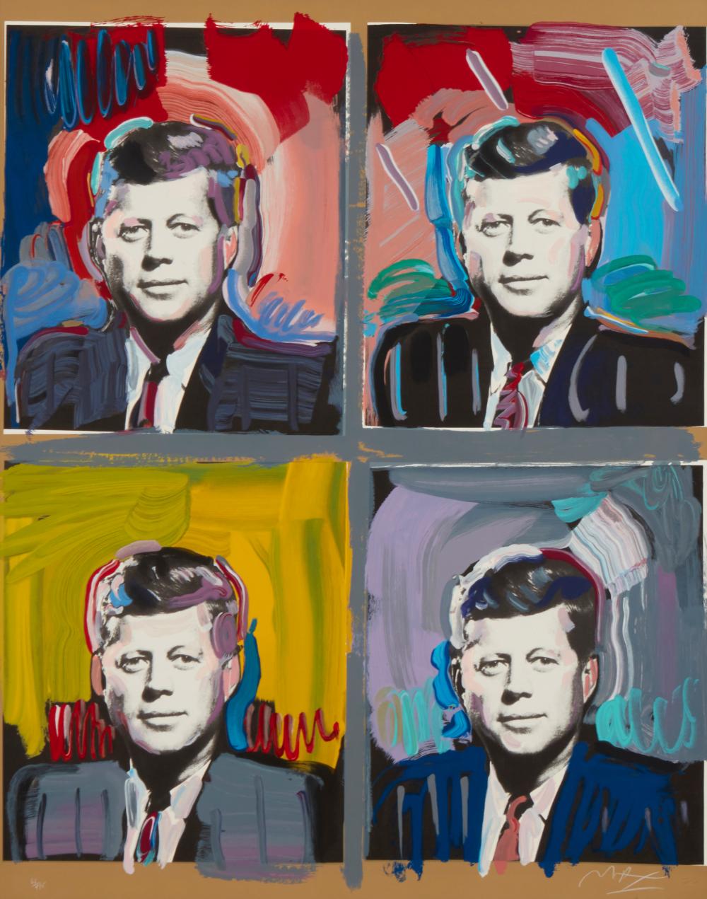 PETER MAX (B.1937), "JFK - FOUR