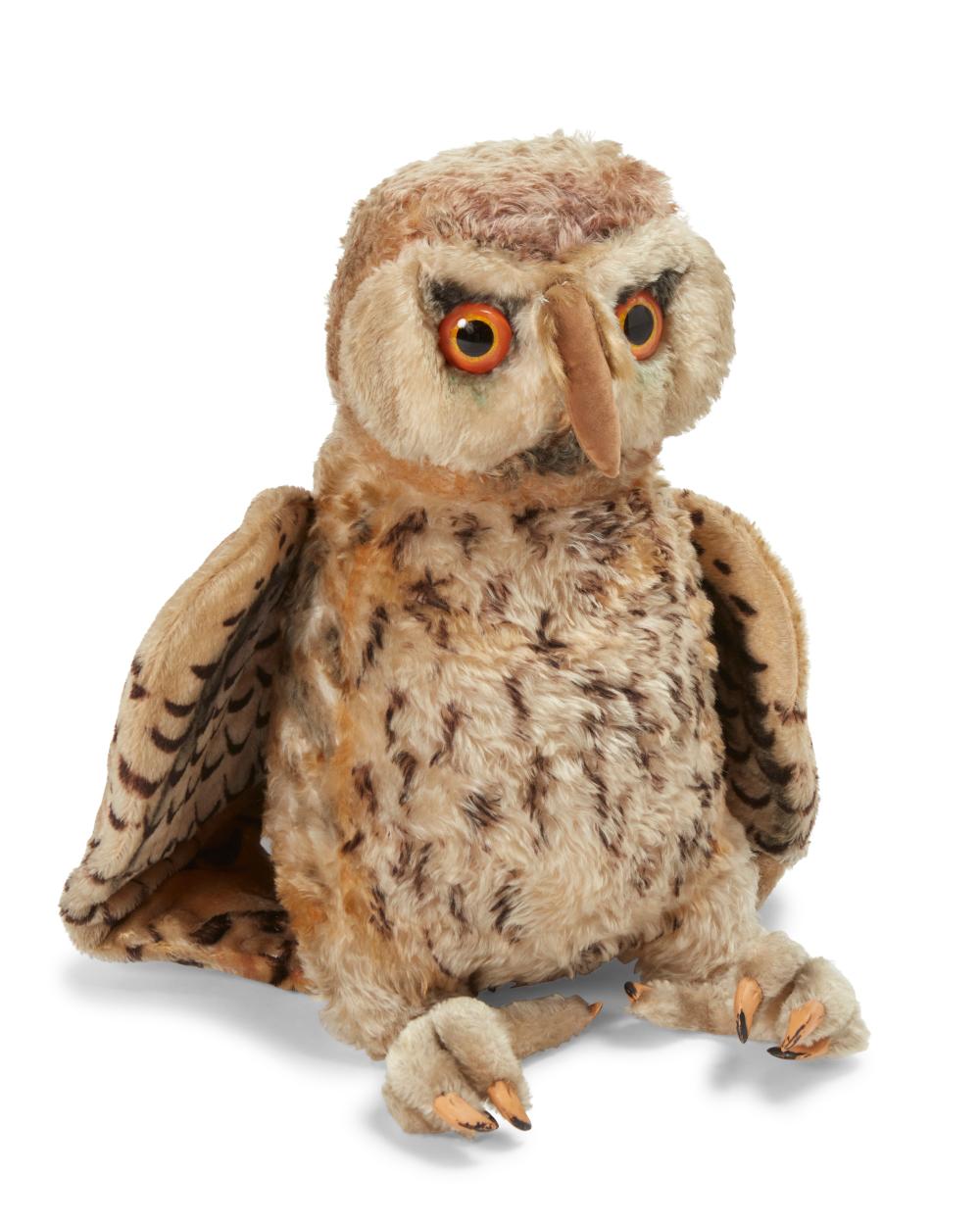 A STEIFF STUFFED OWL TOYA Steiff