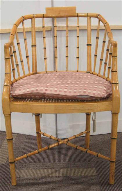 Pine open armchair    bamboo style with