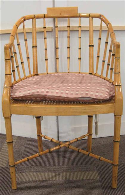 Pine open armchair bamboo style 4b146