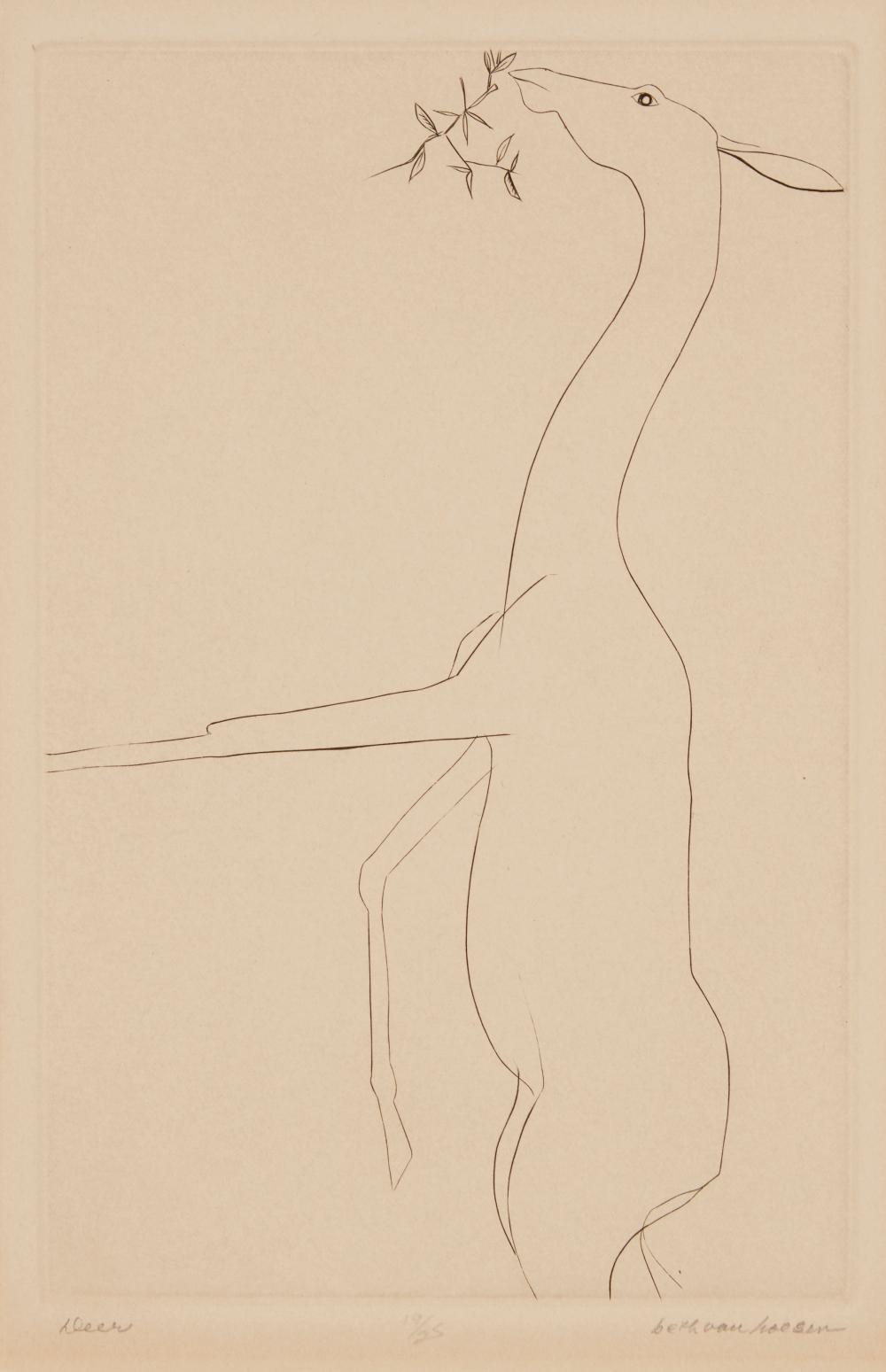 BETH VAN HOESEN (1926-2010), "DEER,"