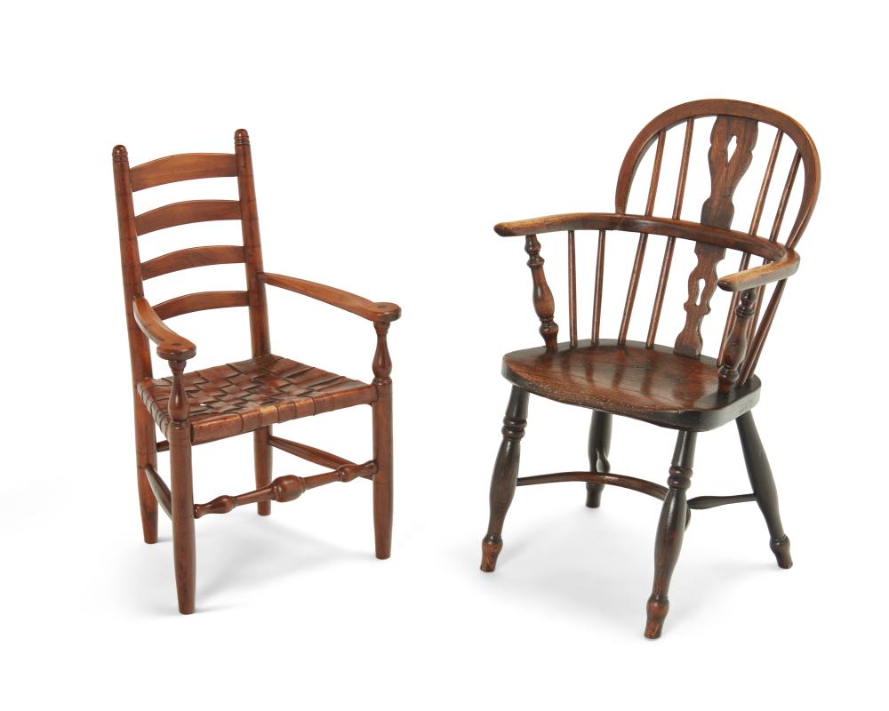 TWO ENGLISH CHILDREN'S CHAIRSTwo