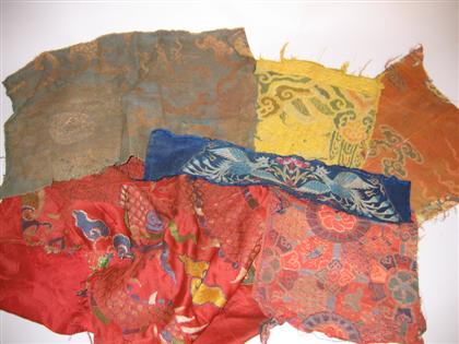 Six Sino Tibetan textile fragments 4b154