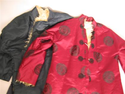 Two Tibetan wool and silk jackets 4b156