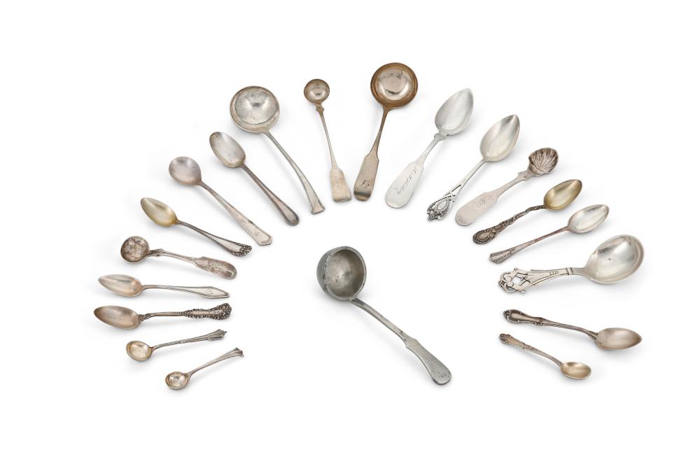 A GROUP OF SILVER SPOONSA group