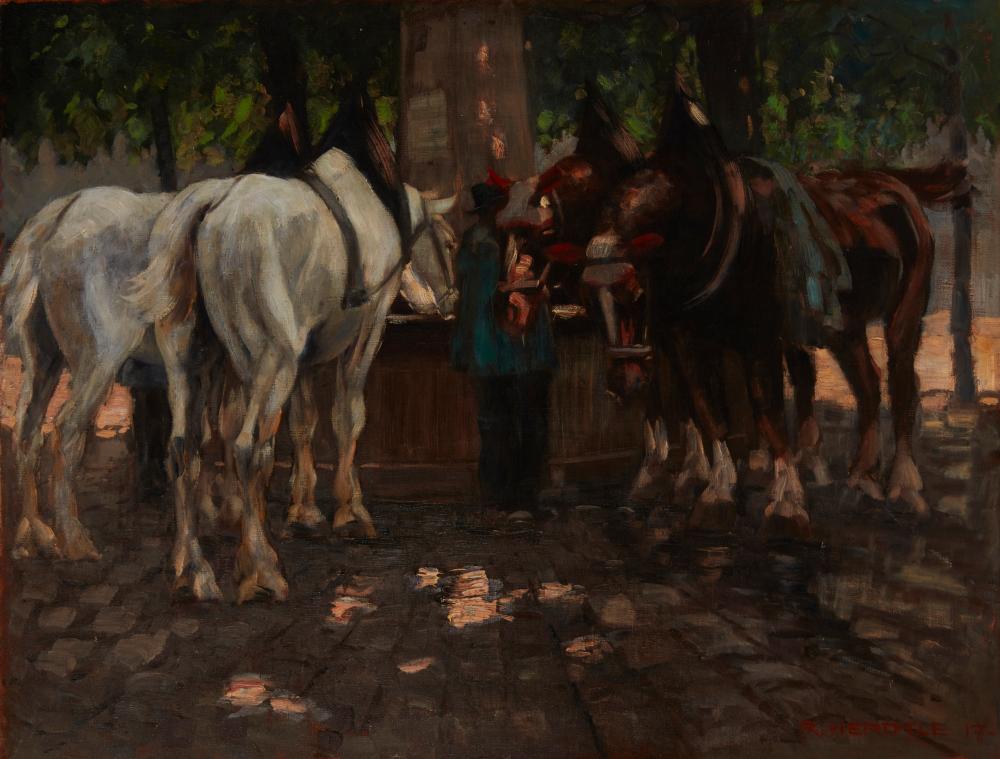 RICHARD HERDTLE (1866-1943), HORSES