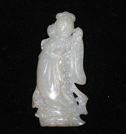Small white jade figure    17/18th