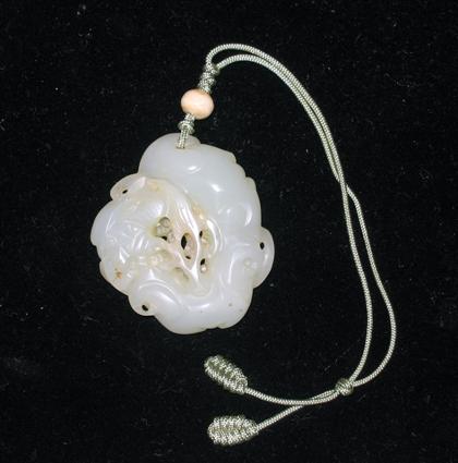 Chinese light celadon jade 'bat