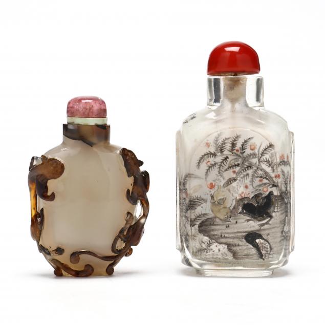 TWO CHINESE SNUFF BOTTLES  20th