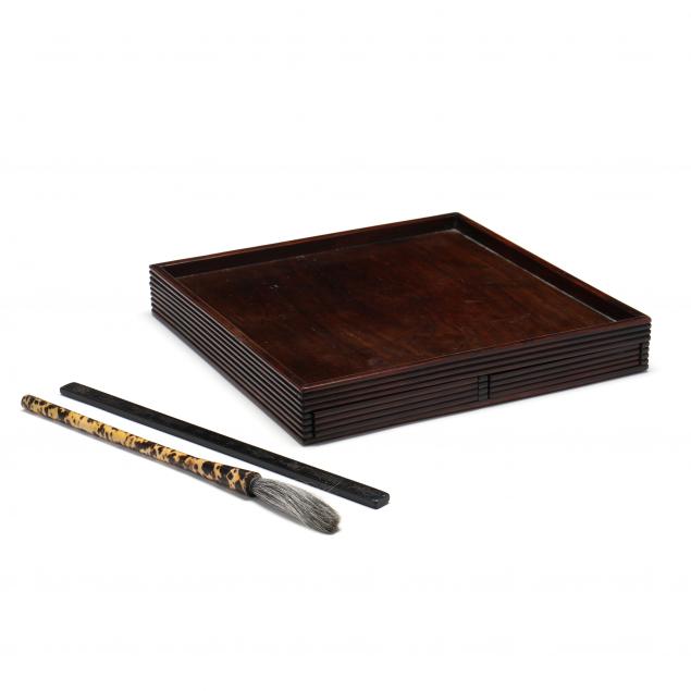 A CHINESE WRITING CALLIGRAPHY TRAY