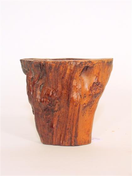 Chinese rootwood brushpot 19th 4b1b6