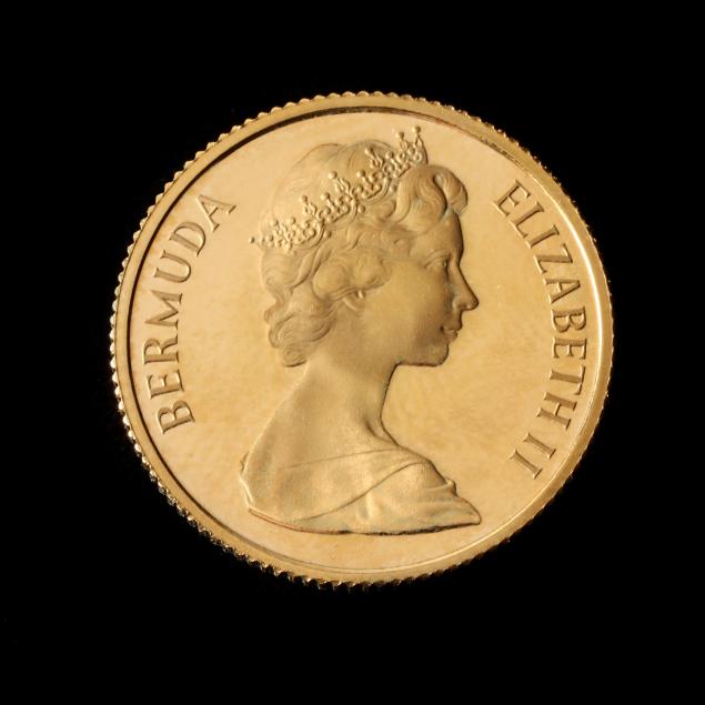 BERMUDA, 1970 PROOF GOLD TWENTY