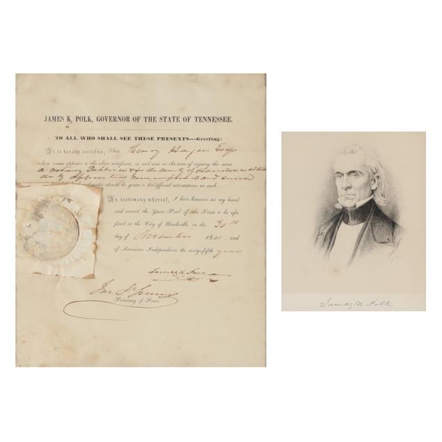 JAMES KNOX POLK DOCUMENT SIGNED