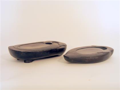 Two Chinese Duan inkstones    19th