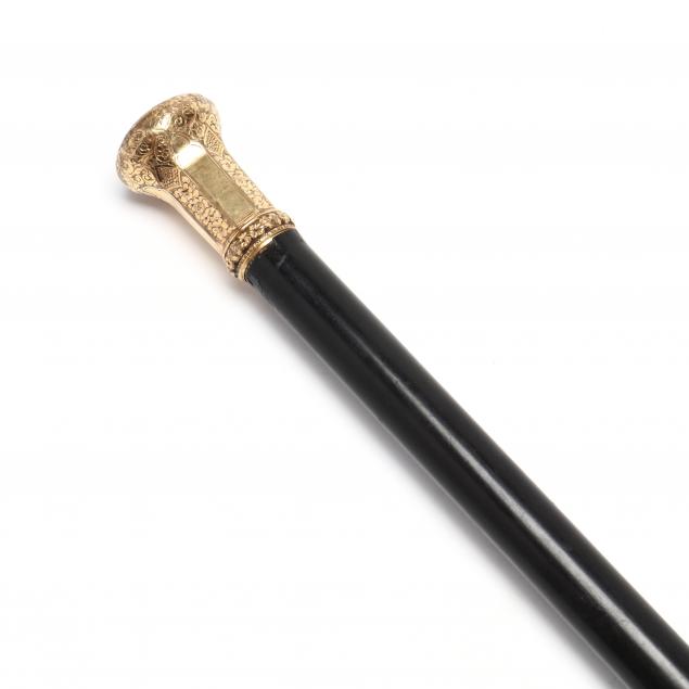 VICTORIAN GOLD FILLED WALKING STICK